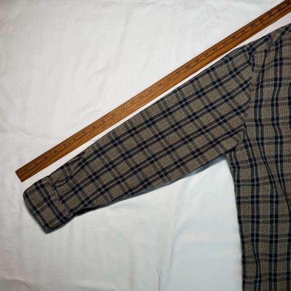 Men's Plaid Shirt - Blue and Tan - Picture 7 of 9